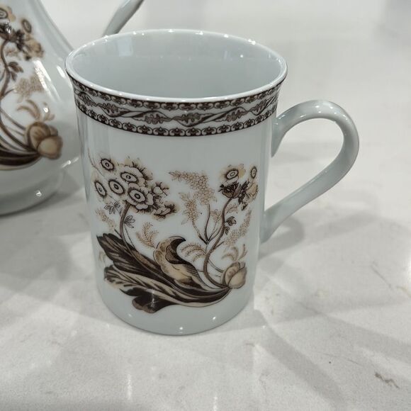 ANTIQUE REFLECTIONS by J. Godinger 7 .5" pitcher and pair of mugs - Picture 8 of 9